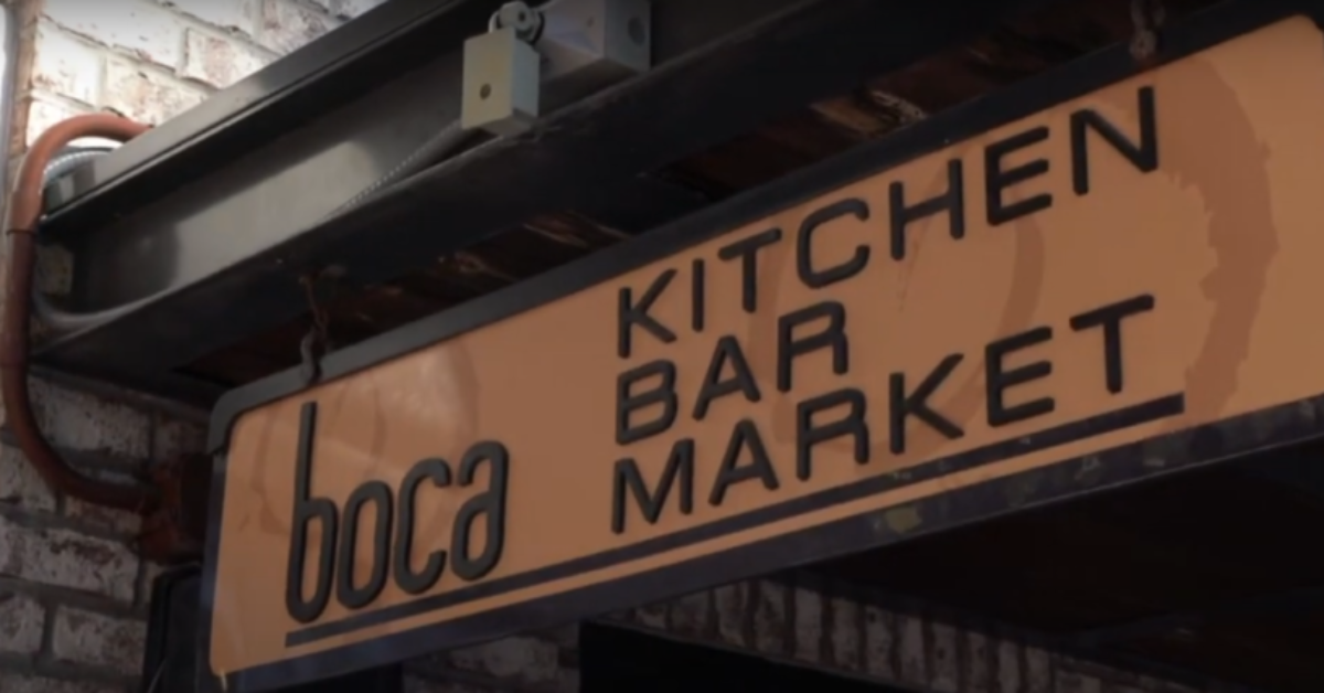 BOCA restaurant sign